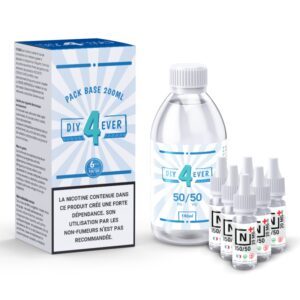 PACK 200ML BASE 6MG DIY4EVER TPD : PG / VG - 50 PG / 50 VG
